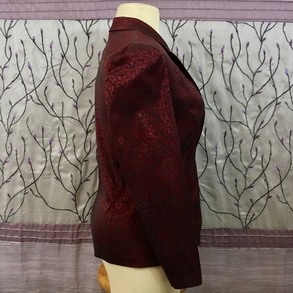 Fashion Bug | Brocade Floral Unlined Blazer - Picture 5 of 8